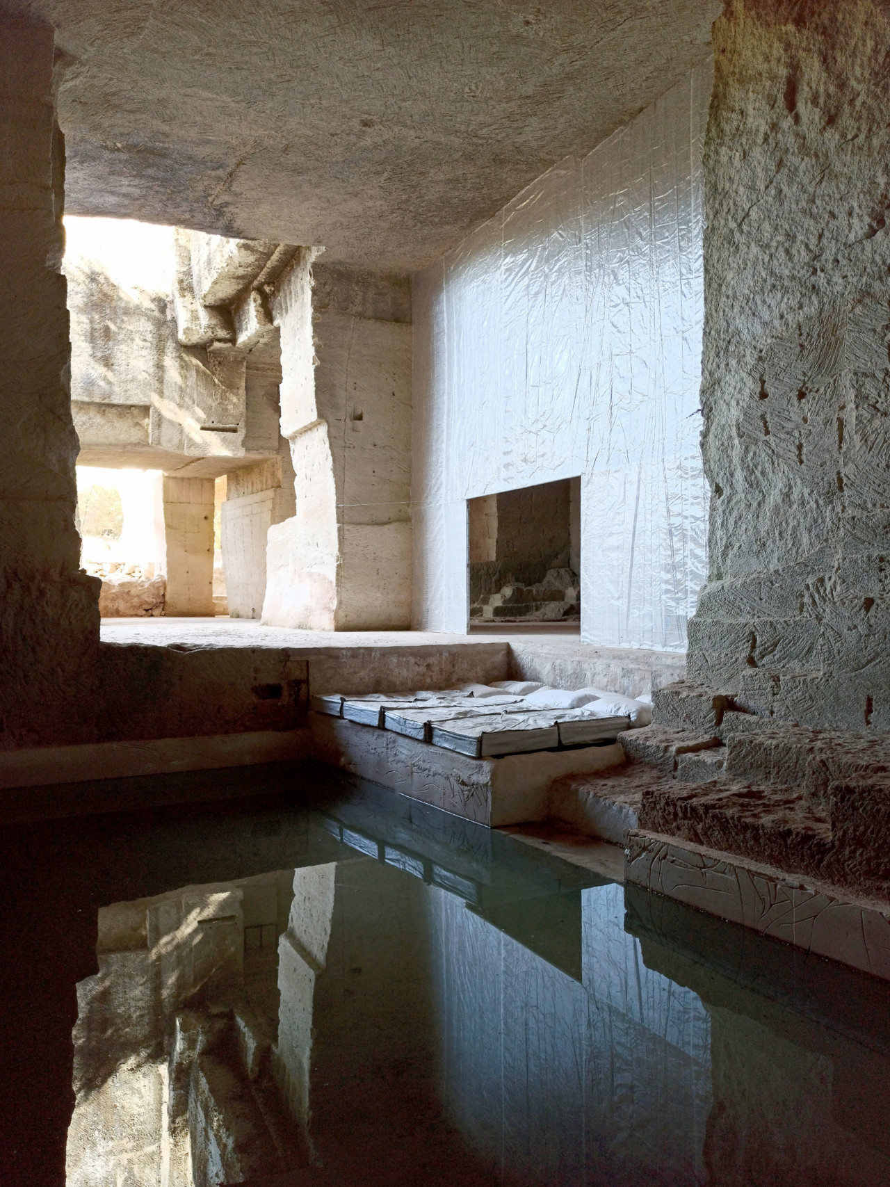 Pool in a sandstone quarry