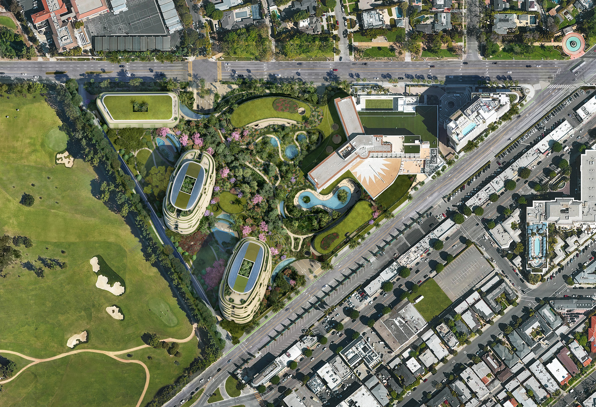 site plan for One Beverly Hills
