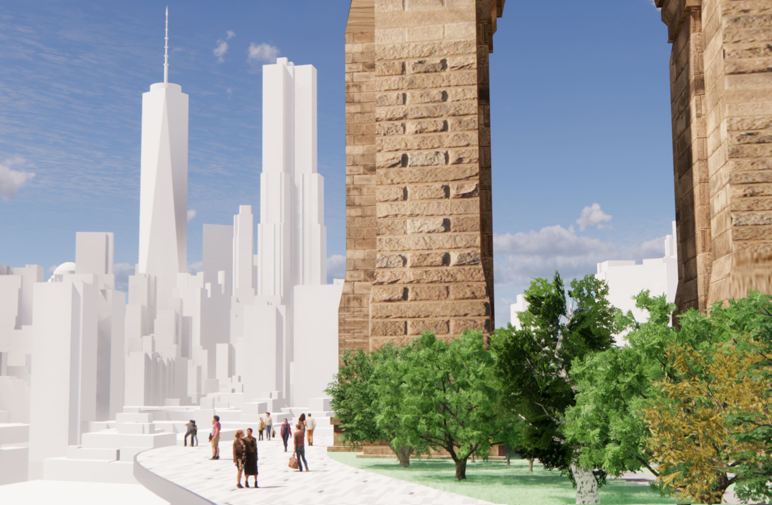 design proposal reimagining the brooklyn bridge