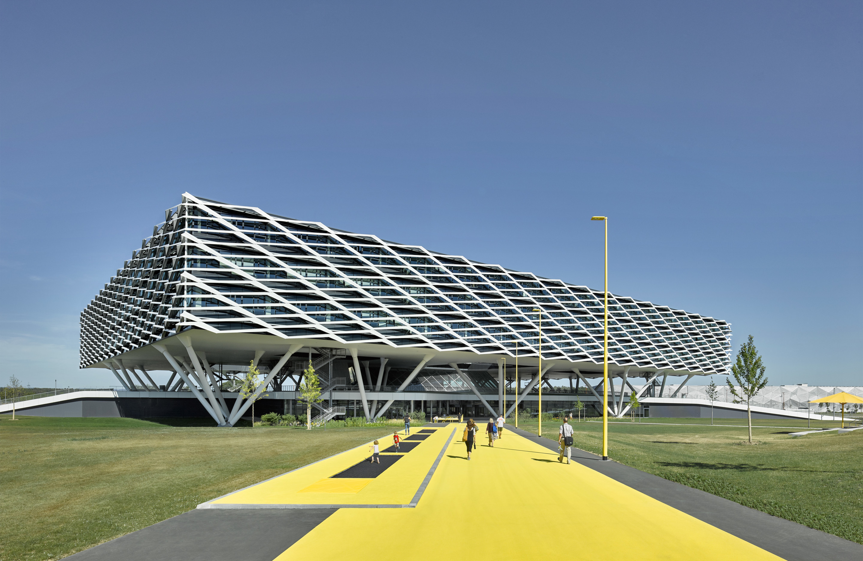 Architekten's Adidas World Sports Arena balances views shading with an aluminum