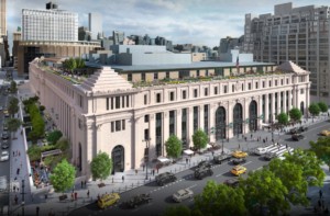 Rendering of the Farley Post office in Manhattan