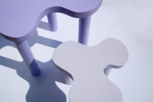 Photo of purple short tables