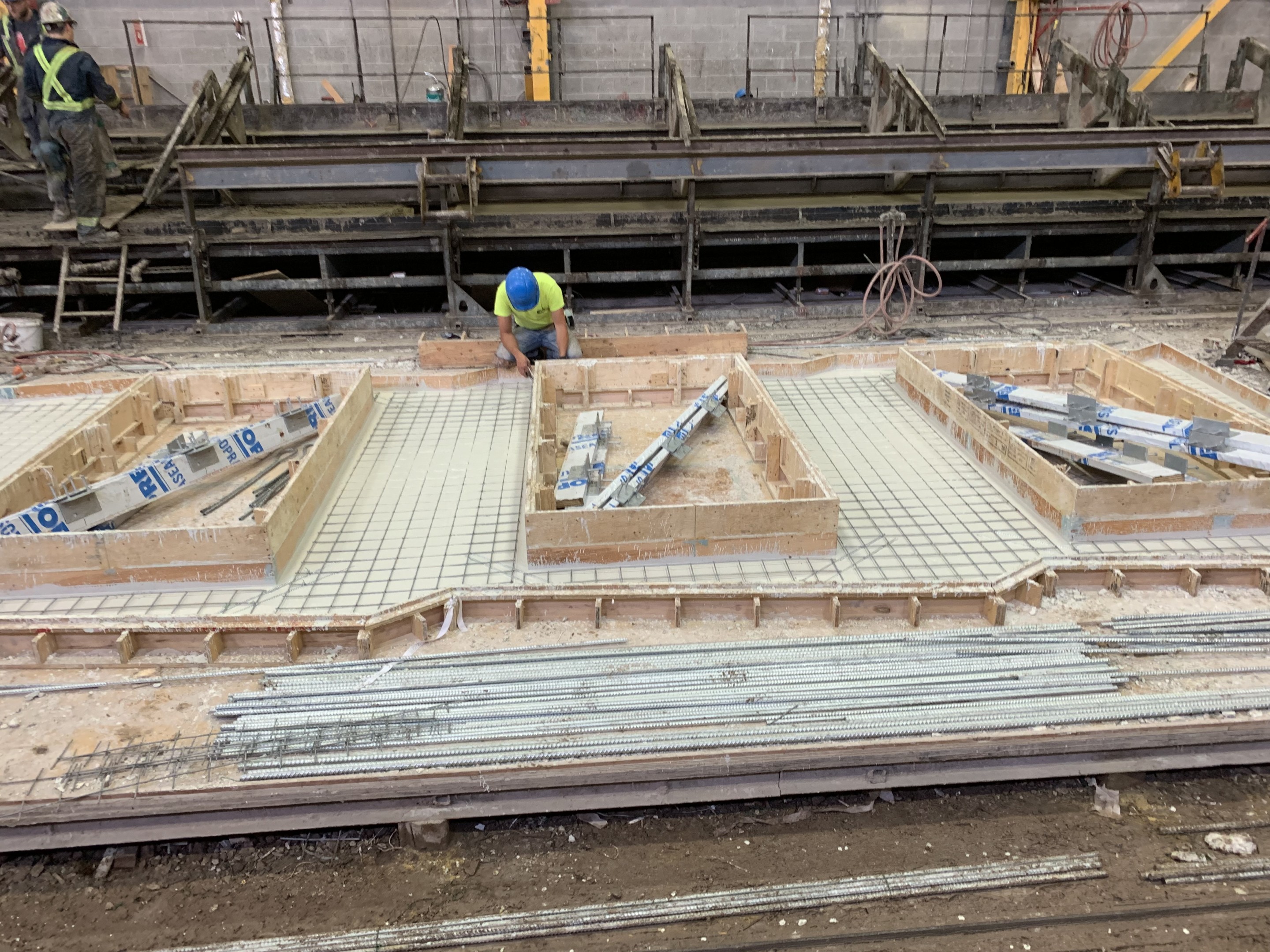 Image of the concrete panels during fabrication