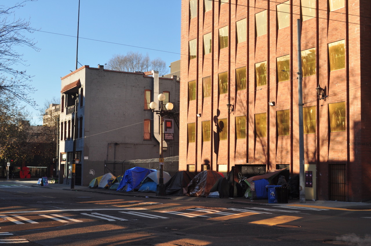 homeless encampment, seattle