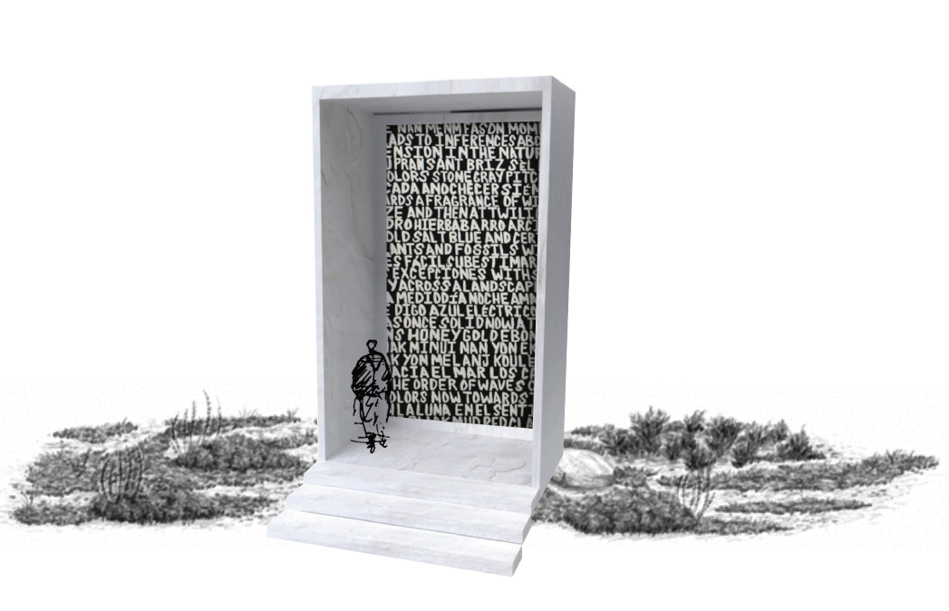 Rendering of Xaviera Simmons’s The structure the labor the foundation the escape the pause