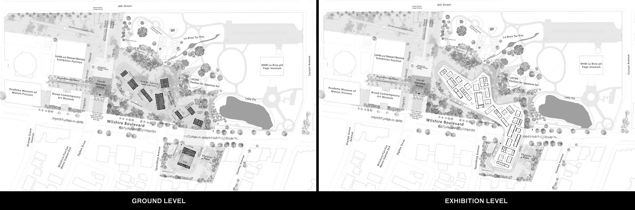 plan of contemporary museum building for the new LACMA