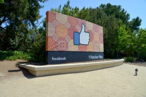 Photo of a Facebook campus sign