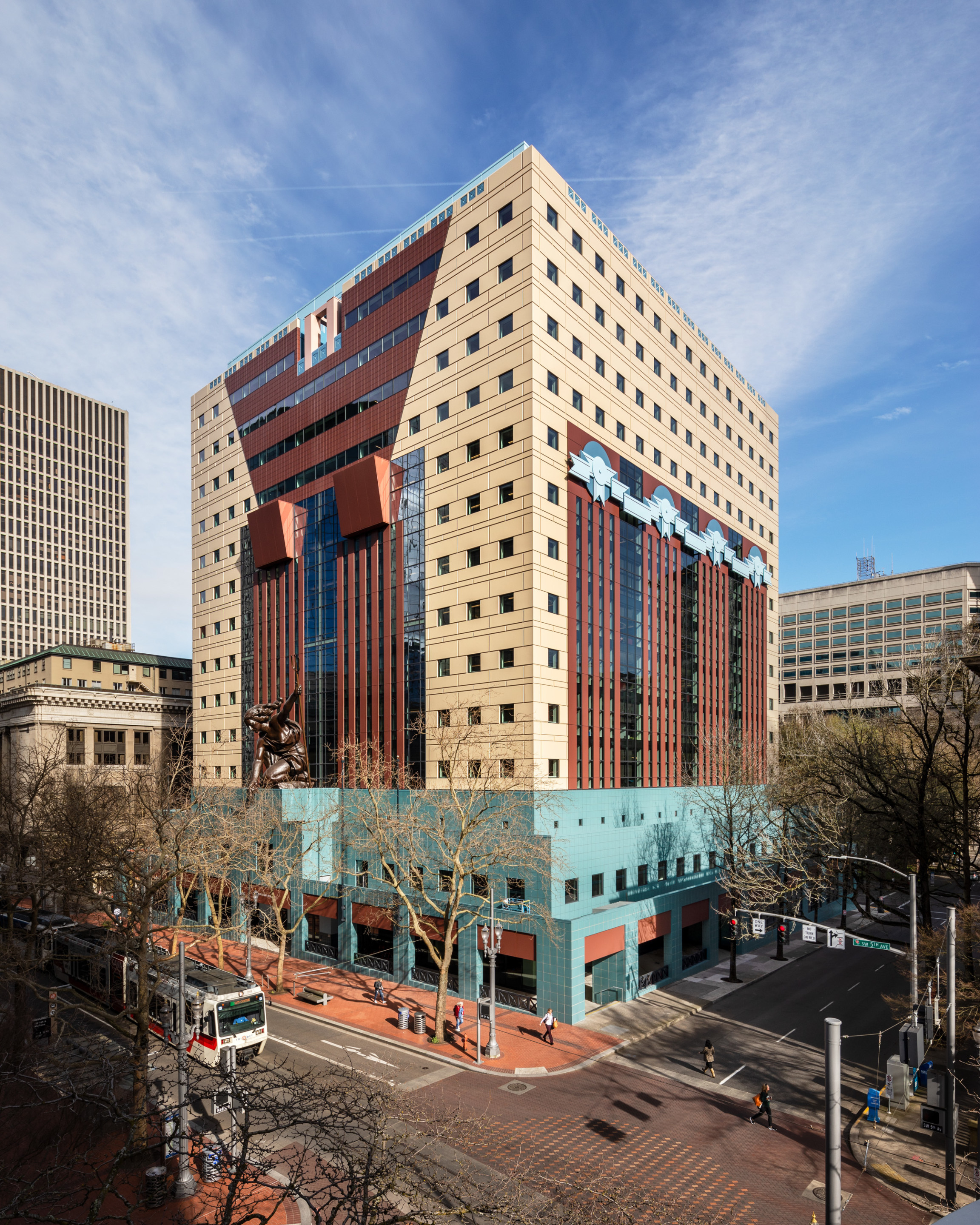 Contextual image of the Portland Building within Downtown Portland