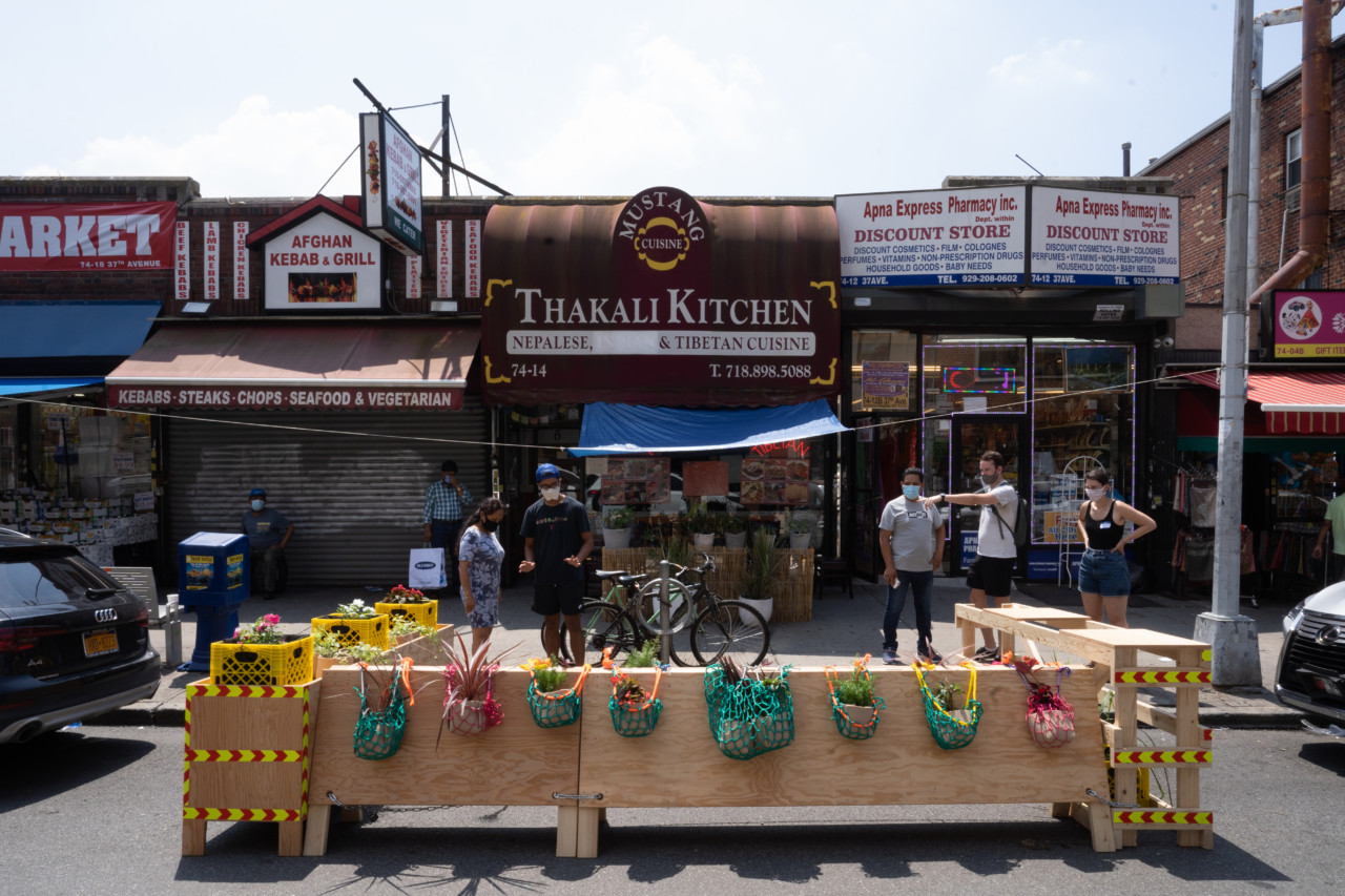 street dining in nyc in Jackson heights, which was covered under the neighborhoods now initiative