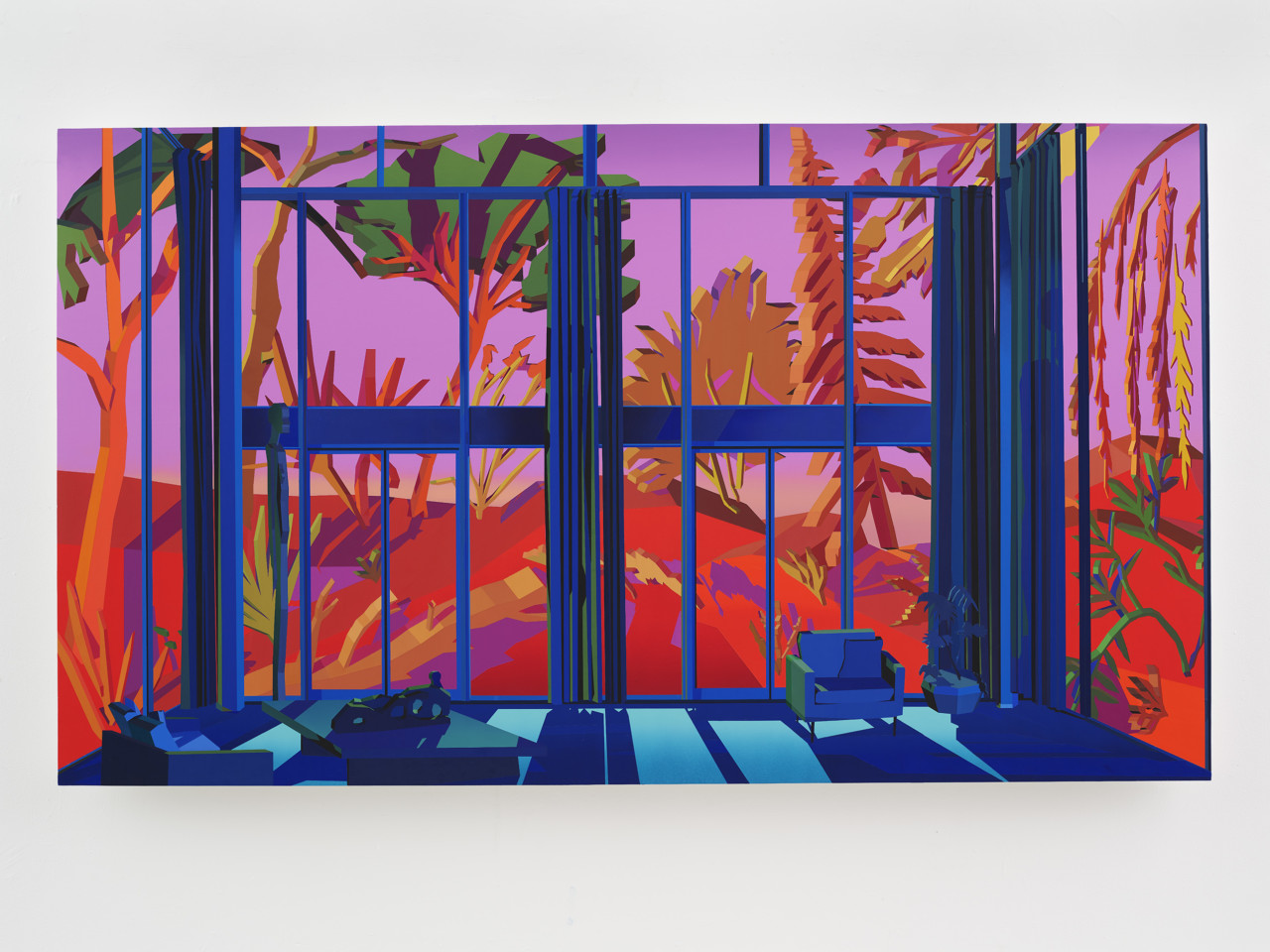 a colorful paining of a window