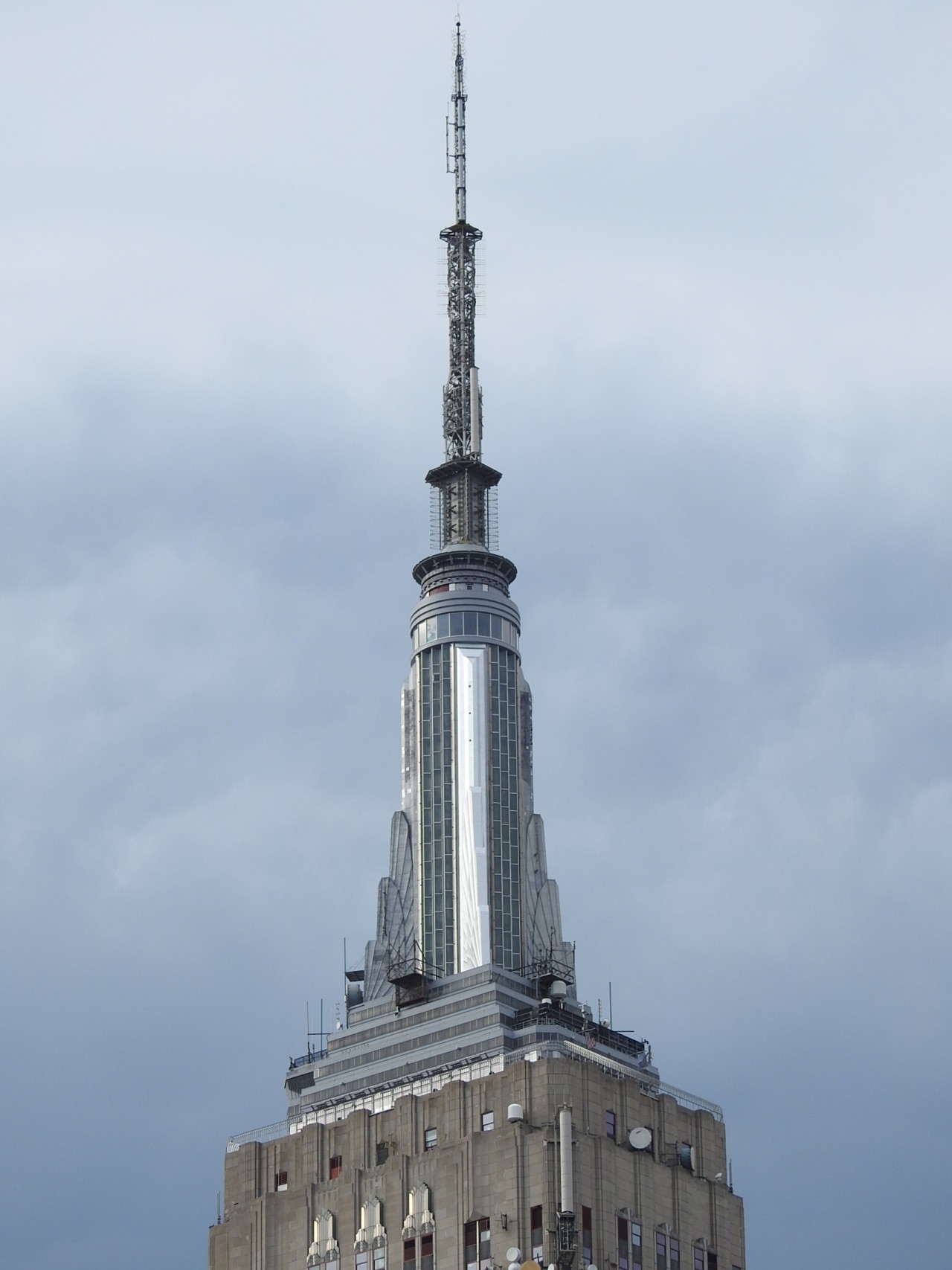 Image of the replacement panels across the spire