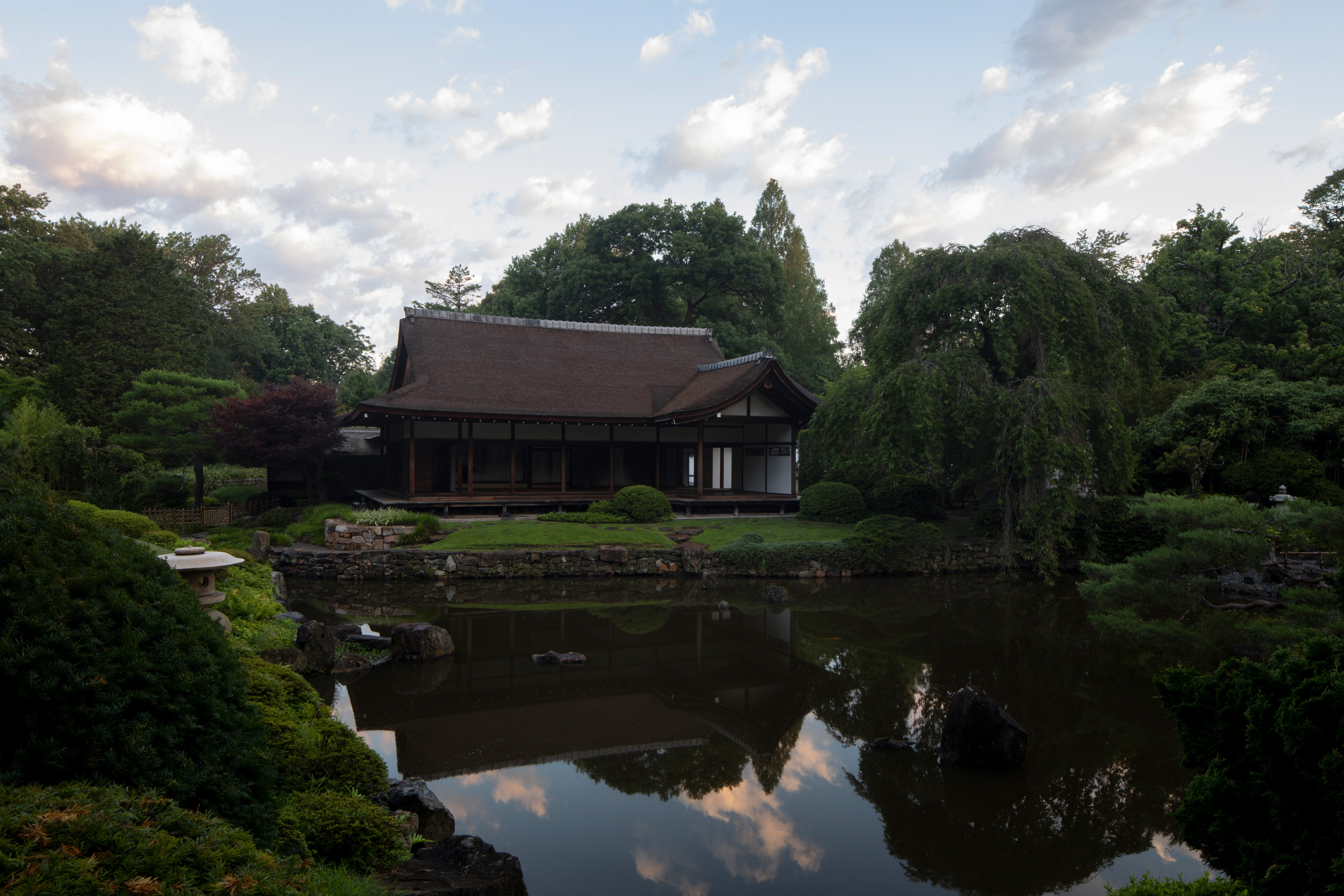 A 17th-century japanese home sited in a park
