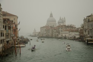An inlet in venice, that would eventually be protected by the MOSE project