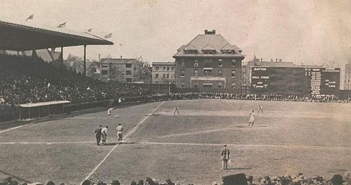 historic photo of baseball stadium