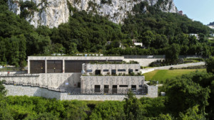an italian power plant nestled into a lush hillside of capri