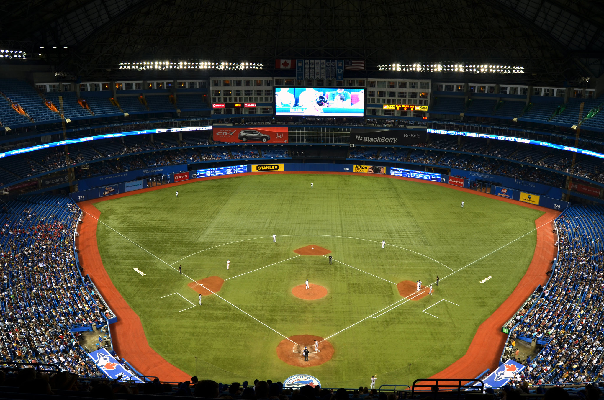 view of the baseball field at rogers centre