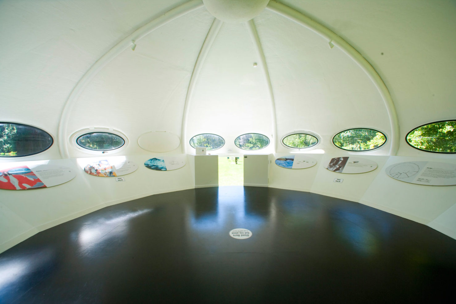 interior of a flying saucer home