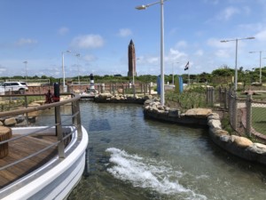 The water feature at Jones Beach West Games. a mini-golf course