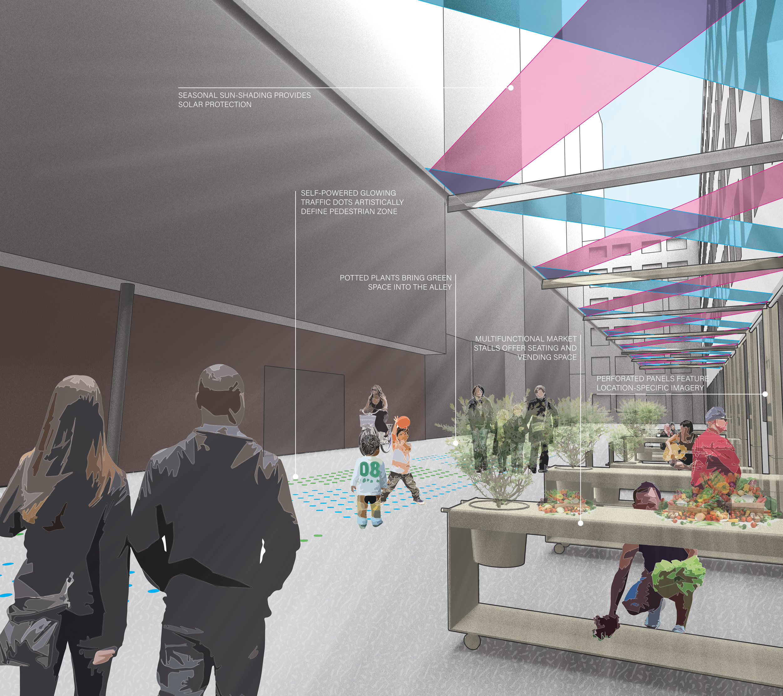 Rendering of The Washington Alley Project