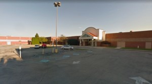 an abandoned mall parking lot