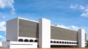 a modernist library building in brazil