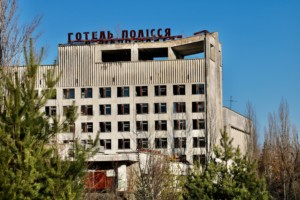 an abandoned building near chernobyl