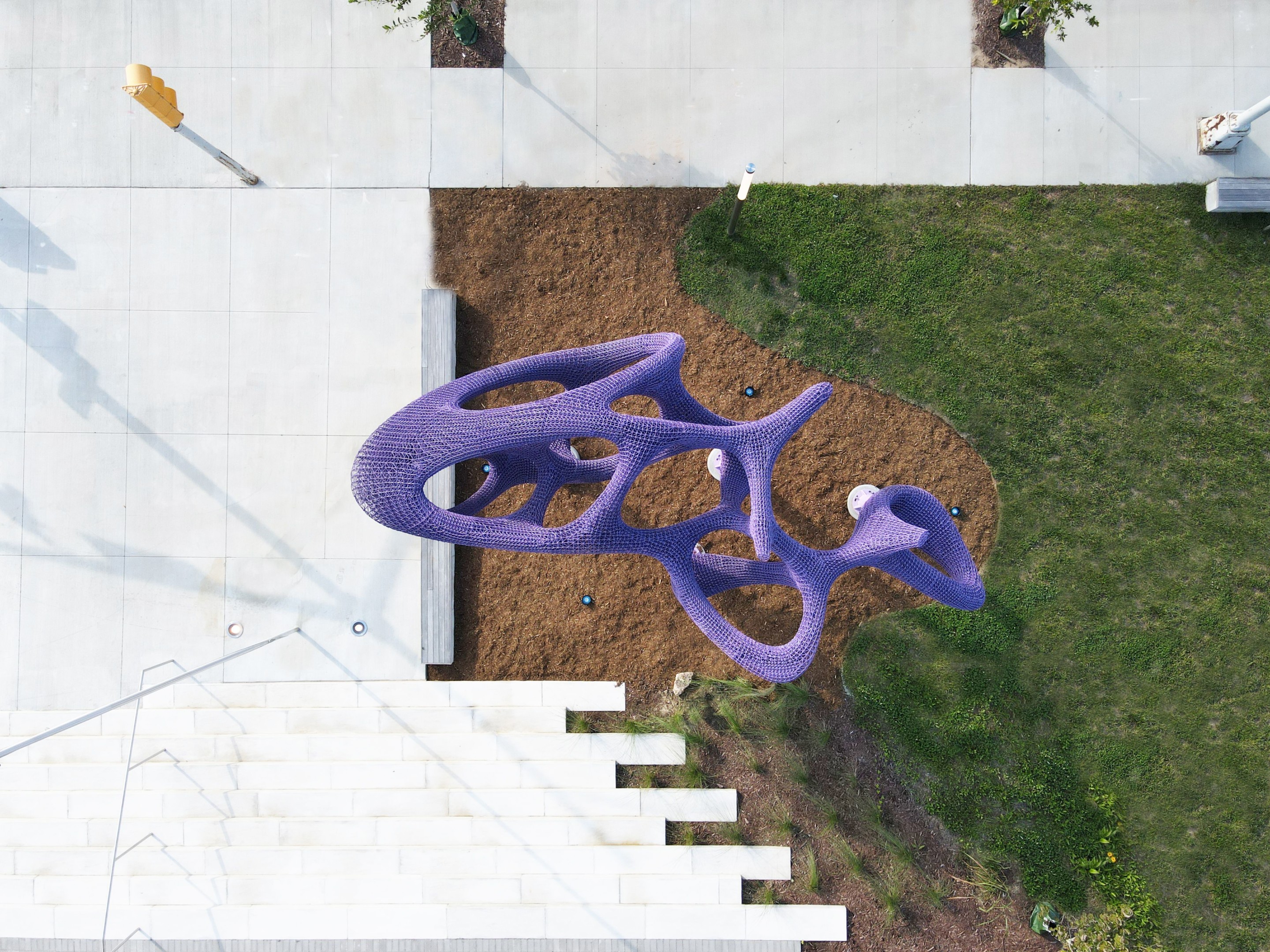 a 3d-printed purple pavilion