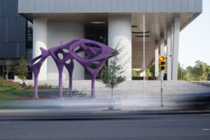 a 3d-printed purple pavilion