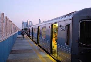 An MTA subway platform in new york city