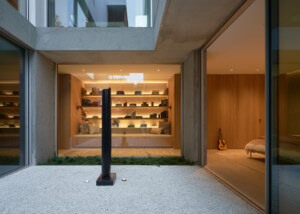 The titular courtyard of vertical courtyard house