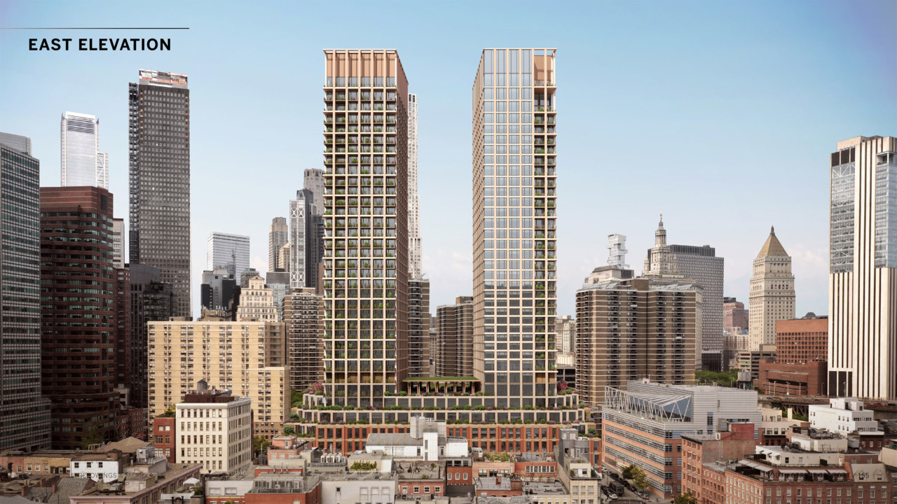 rendering of the south street seaport towers t 250 water street
