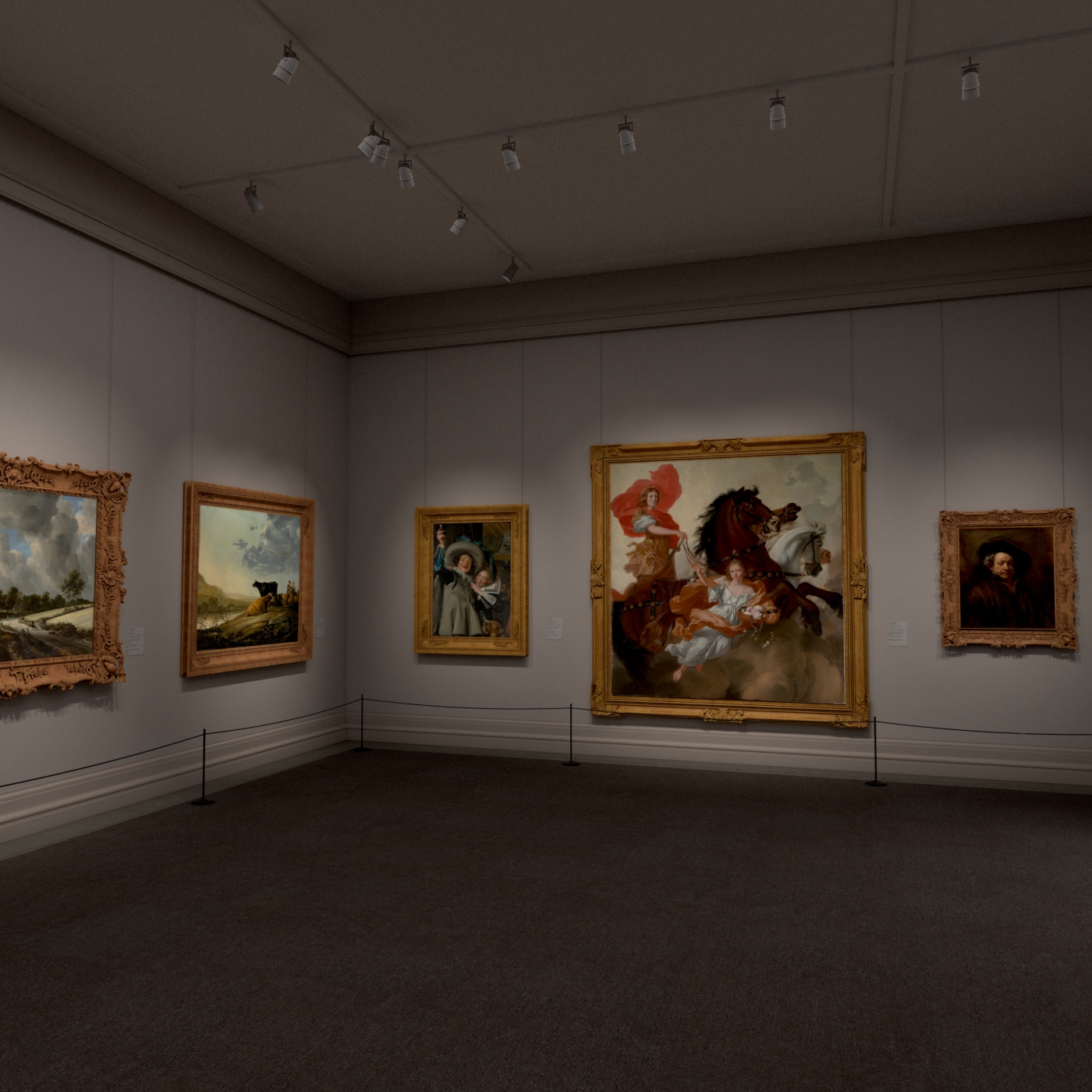 virtual view of a museum gallery