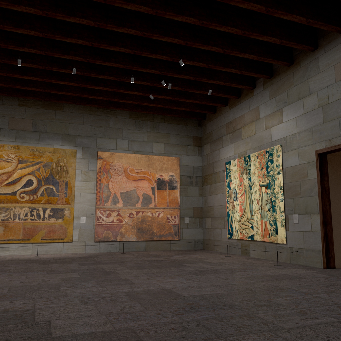 virtual view of a museum art gallery