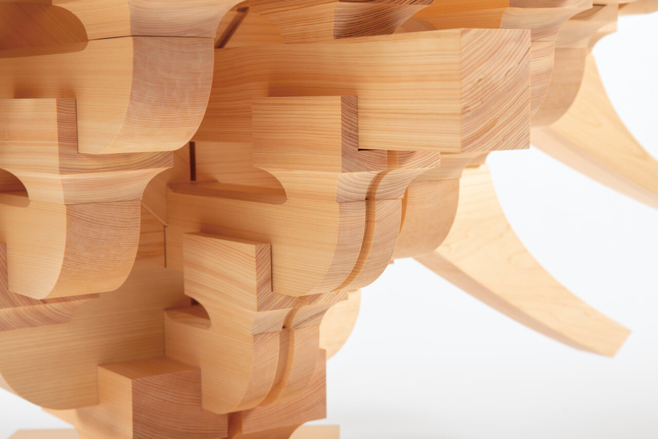 Photo of interlocking wooden pieces