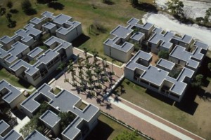 aerial view of student residents at a colllege in sarasota, florida