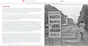 a screenshot of the LPC website and Preserving Significant Places of Black History