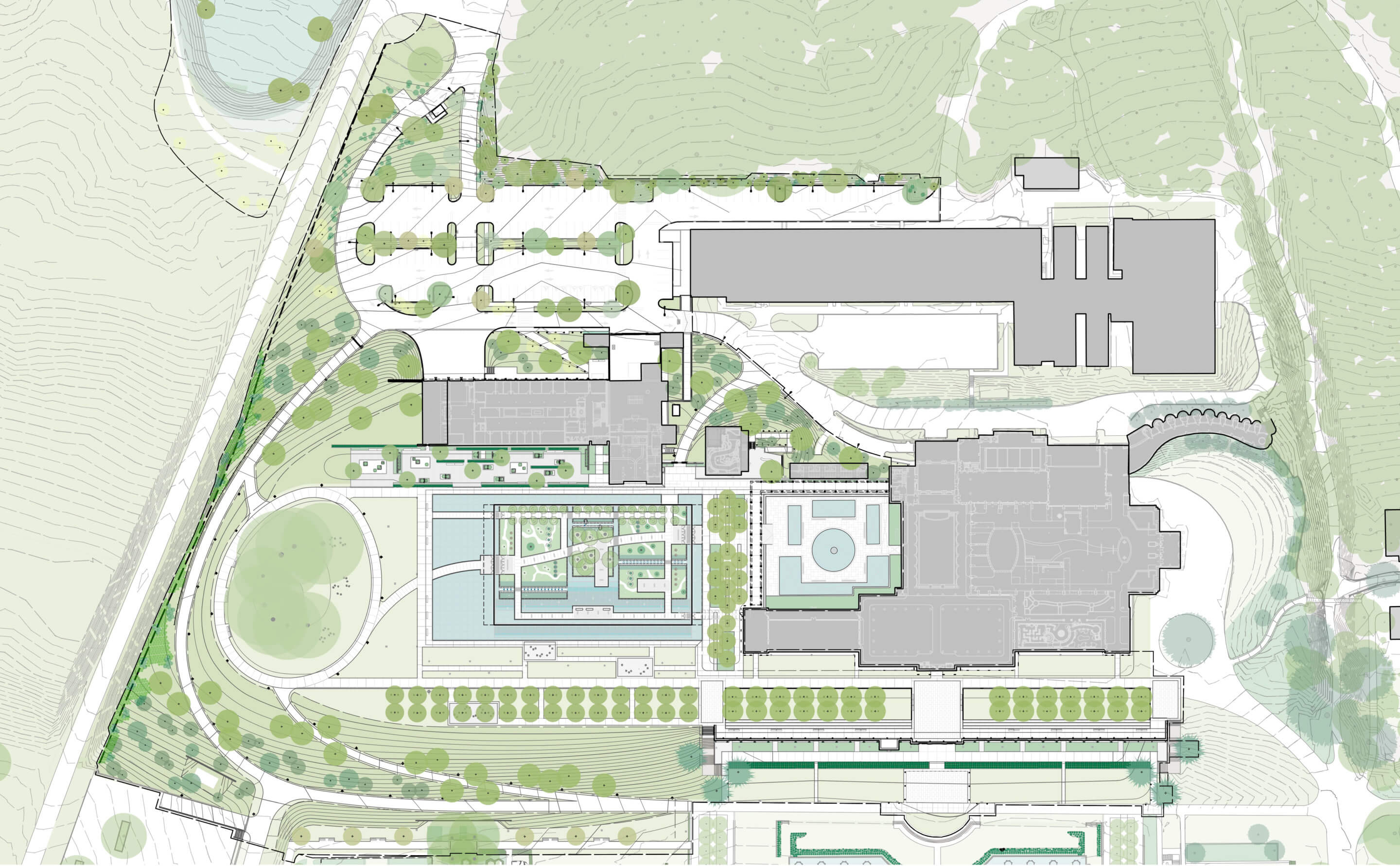 site plan of botanical garden redesign