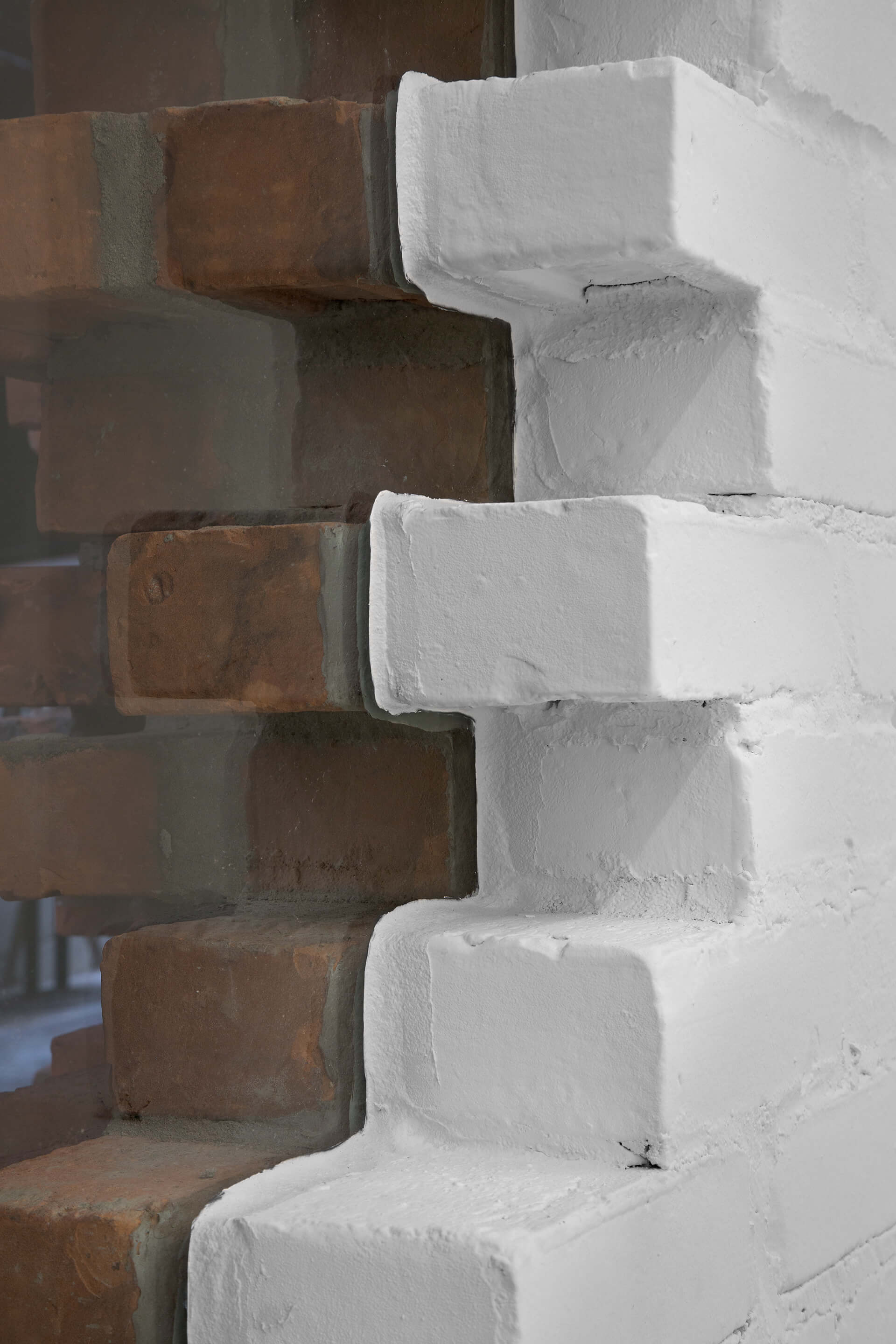 detail of a brick-based architectural intervention 