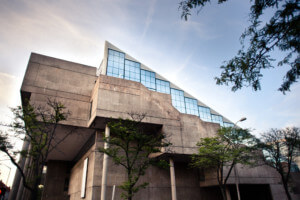 a brutalist academic building, now home to the harvard design journal