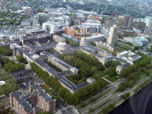aerial view of the MIT campus