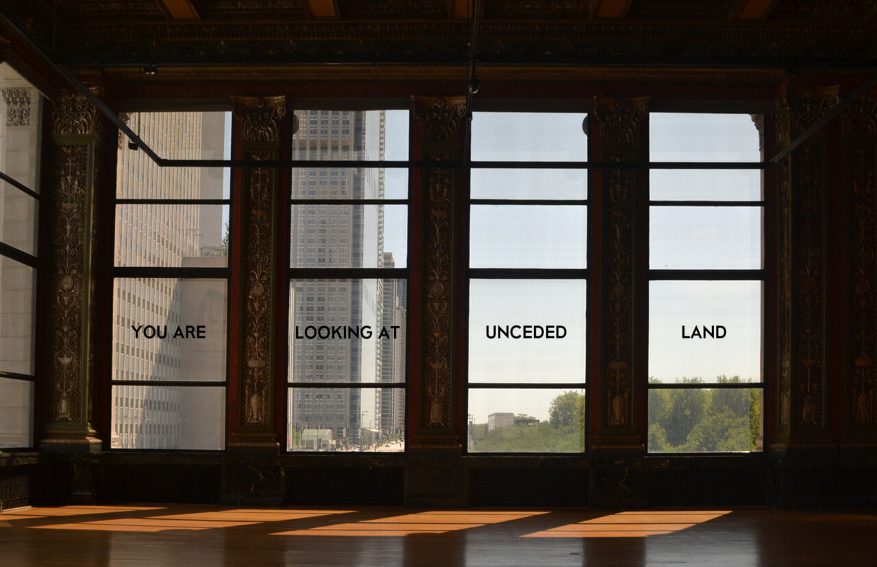View onto the skyline of chicago with a call to decolonize architecture