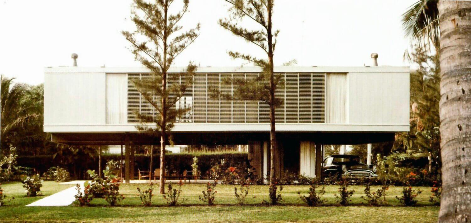 historic photo of a modernist home in florida designed by paul rudolph