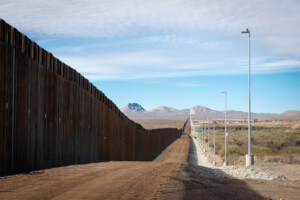 section of border wall in arizona