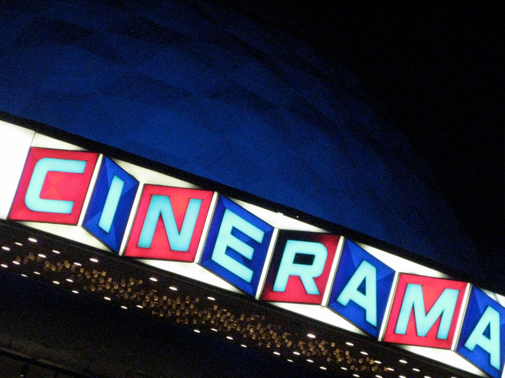 cinerama dome at night
