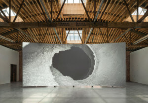 The new Dia art foundation space in chelsea with a giant white hole bored out