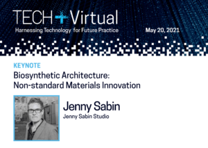 A tech+ virtual banner with jenny sabin on it