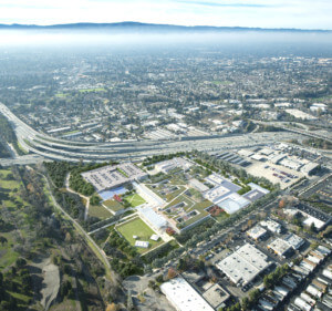 aerial view of a tech campus, a COTE top ten 2021 winner