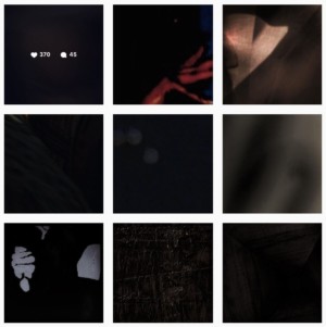 a grid of black-colored squares on instagram
