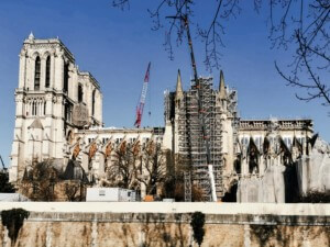 Notre dame after the fire that razed it in 2019, for today's daily digest
