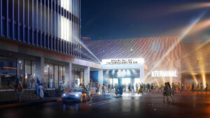 rendering of exterior of a concert venue